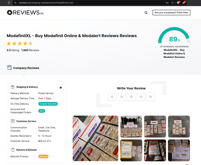 ModafinilXL reviews