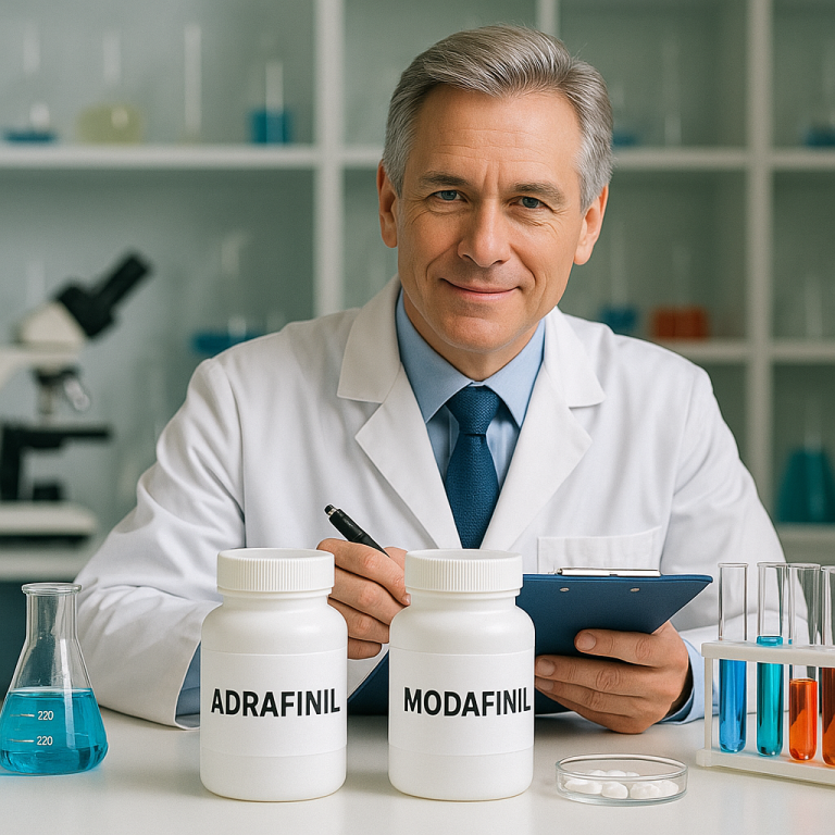 Clinical trials and human trials on Adrafinil vs Modafinil