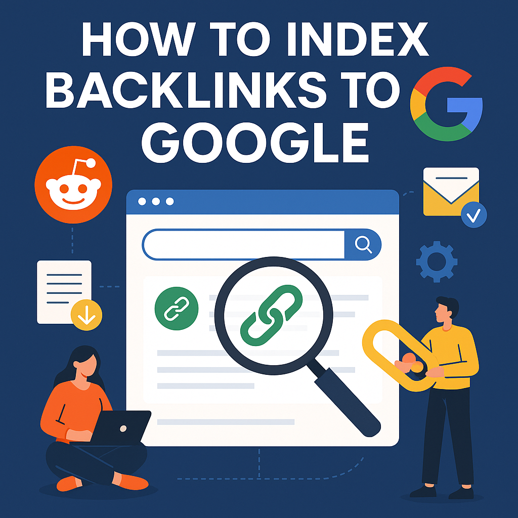 Screenshot tutorial how to index backlinks to Google